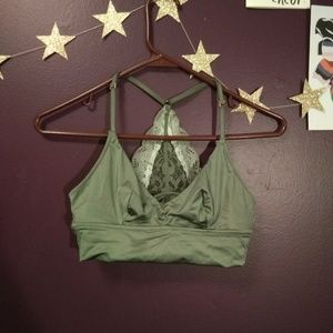 Aerie lace green bralette small